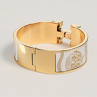 HERMES∽Bracelet Clic Clac H Le Chat Carreクリック∽パリ速達 HERMES∽Bracelet Clic Clac H Le Chat Carreクリック∽パリ速達